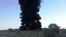 آتش سوزی در مخزن مالچ نفتی منابع طبیعی حمیدیه