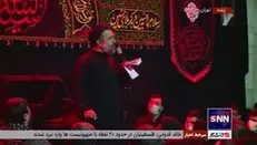 روضه‌خوانی حاج محمود کریمی در مجلس عزای اباعبدالله الحسین (ع) با حضور رئیس جمهور