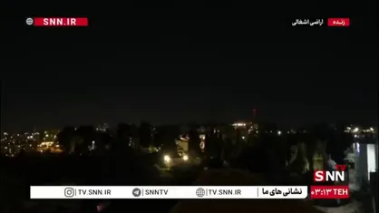 نمای ورود موشک ها و پهپاد های ایرانی به آسمان اراضی اشغالی از سمت مسجد الاقصی