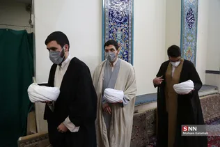 عمامه‌گذاری طلاب در میلاد امام حسین(ع)