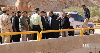 بازدید وزیر کشور از مراحل پایانی پل آبنمای &laquo;کنجانچم&raquo;