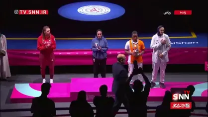 شهربانو منصوریان در وزن ۷۰ کیلوگرم به مدال برنز رسید