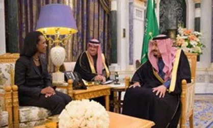 دیدار کاندولیزا رایس با پادشاه و ولی&zwnj;عهد عربستان