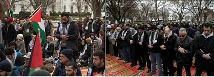 برگزاری نماز جمعه مقابل کاخ سفید