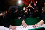 وداع با پیکر شهید مدافع حرم عین‌الله مصطفایی