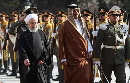 استقبال رسمی از امیر قطر توسط رئیس&zwnj;جمهور