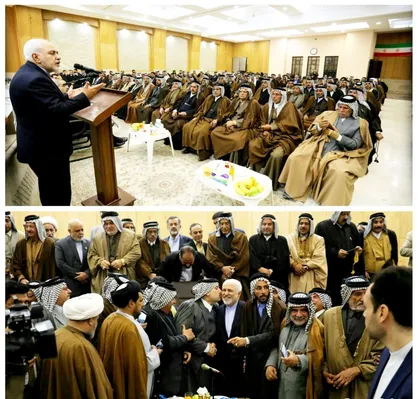 دیدار جمعی از سران قبایل عراق با ظریف