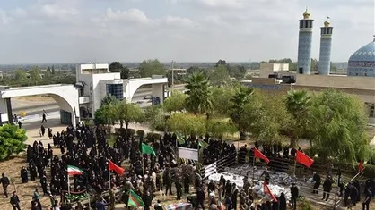 پیکر پاک ۲ شهید گمنام در دانشگاه آزاد نکا به خاک سپرده شد