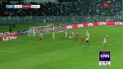 گل دوم پرسپولیس به ملوان توسط فرشاد فرجی در دقیقه ۷۴