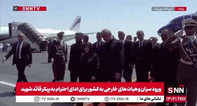 هیئت آذربایجانی برای شرکت در مراسم ادای احترام به پیکر رهبر شهید انقلاب وارد تهران شد+ فیلم