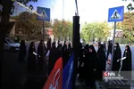 حرکت دسته عزاداری دانشگاه تهران به سمت بیت رهبری