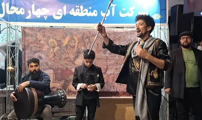 اجرای پرده&zwnj;خوانی در تجمعات دشمن&zwnj;شکن شهرکرد + فیلم