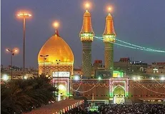 ایوان حرم حضرت عباس (ع) به اسامی اهل‌بیت (ع) مزین شد +فیلم