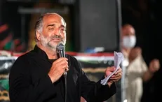 نریمان پناهی در بهشت زهرا روضه مجازی می‌خواند