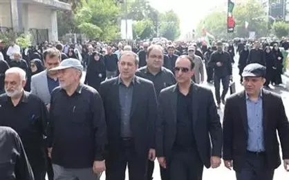 حضور رئیس و کارکنان سازمان سنجش آموزش کشور در مراسم تشییع پیکر شهدای اقتدار