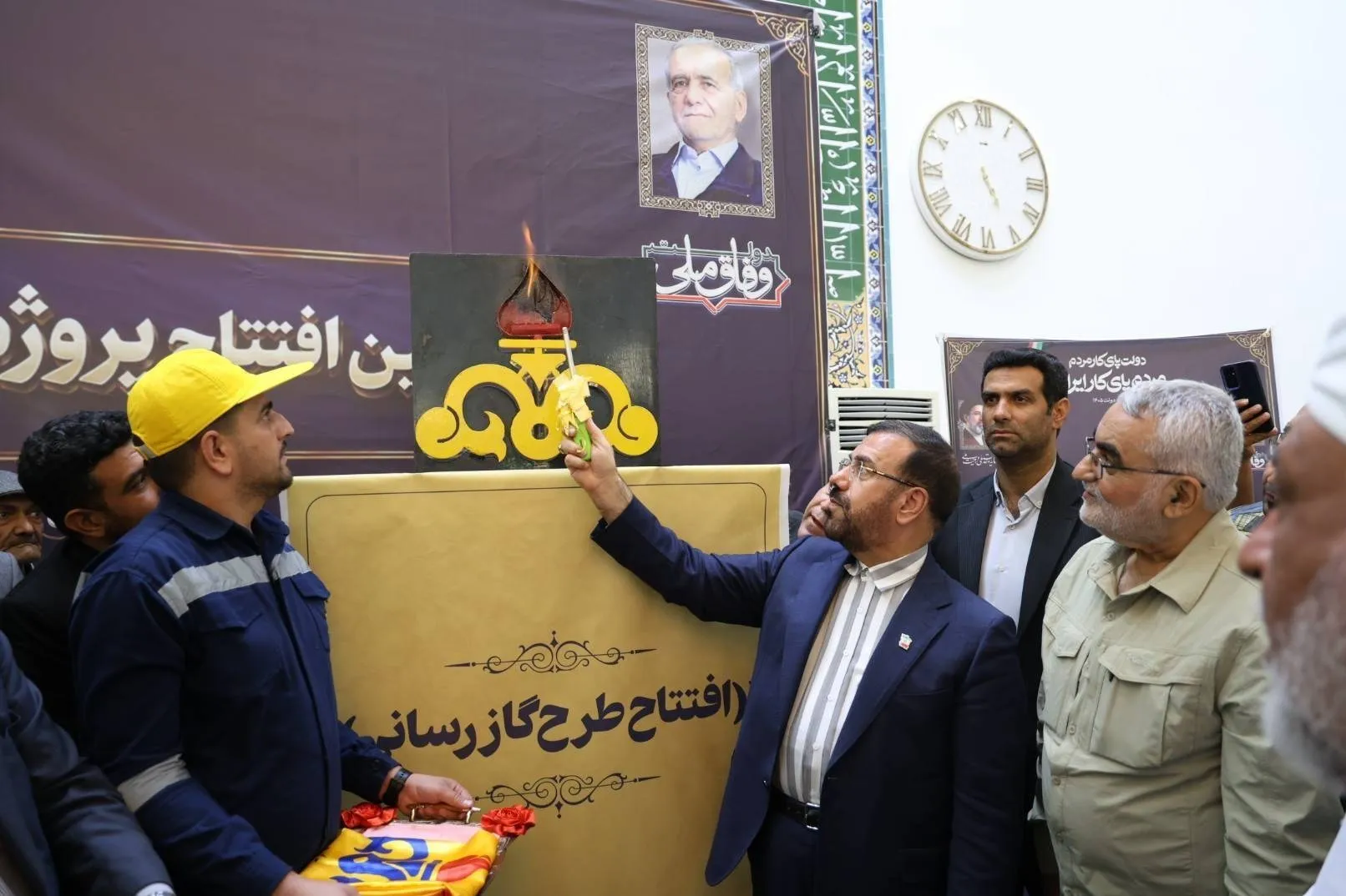 پوشش ۱۰۰ درصدی گازرسانی به شهرهای فارس/ افتتاح پروژه گازرسانی به شهر بلغان