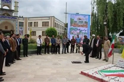 مراسم کلنگ زنی یادمان شهدای گمنام در دانشگاه آزاد نور انجام شد