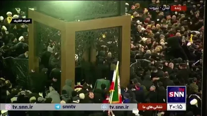 پیکر مطهر شهید نصرالله در آرامگاه ابدی آرام گرفت