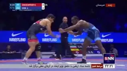 و بالاخره طلا ؛ قاسم پور بازهم غول آمریکایی را شکست داد