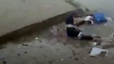 سقوط در استخر آب وسط خیابان!