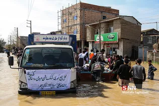 روستای آق قلا در چهارمین روز جاری شدن سیل