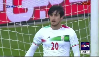 سردار آزمون با ضربه سر دروازه سنگال را باز کرد / ایران 1  سنگال 1