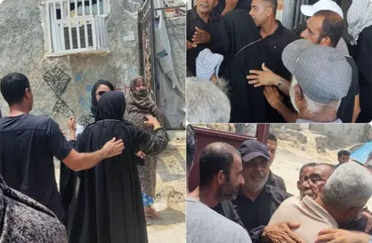 اولین مقصد بعد بازگشت از کربلا ؛ زیارت مقتل فرزند/ رجزخوانی بردار شهید + فیلم