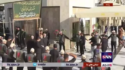 ورود دسته&zwnj;های عزاداری به محوطه حرمین شریفین در گرمای ۴۴ درجه&zwnj;ای کاظمین