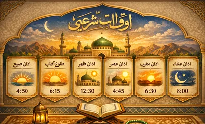 اوقات شرعی شهر ایلام در بیست و هشتمین روز از ماه مبارک رمضان