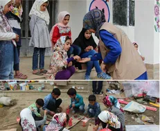دختران دانشجوی دانشگاه فرهنگیان در قائمشهر خدمت‌رسانی کردند