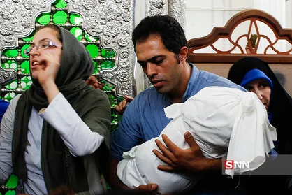مراسم خاکسپاری بنیتا دخنر بچه هشت ماهه