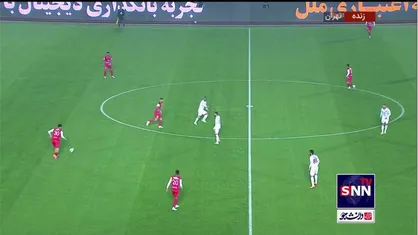 پایان نیمه اول دیدار پرسپولیس و نساجی
