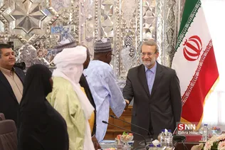 دیدار علی لاریجانی با نایب رئیس مجلس نیجریه