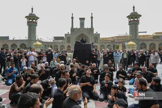 عزاداری و عرض تسلیت عاشقان امام باقر علیه السلام در حرم بانوی کرامت