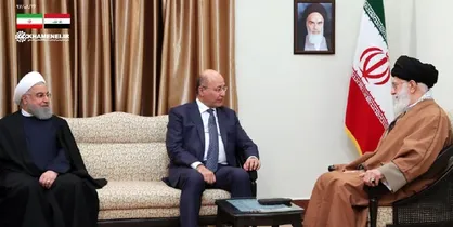 برهم صالح رئیس&zwnj;جمهوری عراق با رهبر معظم انقلاب دیدار کرد