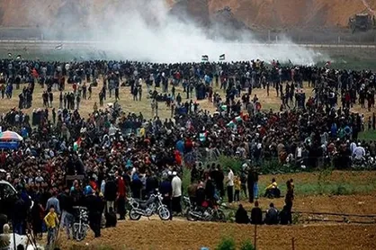 مجروحیت ۲۴۰ فلسطینی در تظاهرات بازگشت