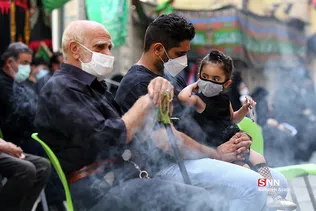 عزاداری هیئت عاشقان حسینی در روز عاشورا 