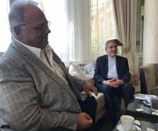 دیدار صالحی امیری با رئیس اتحادیه جهانی کشتی در لوزان