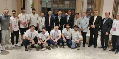 دیدار وزیر ورزش و جوانان با اعضای تیم&zwnj;های ملی کشتی ایران در چین