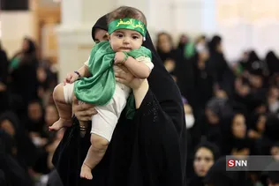 مراسم شیرخوارگان حسینی در حرم حضرت معصومه (س)