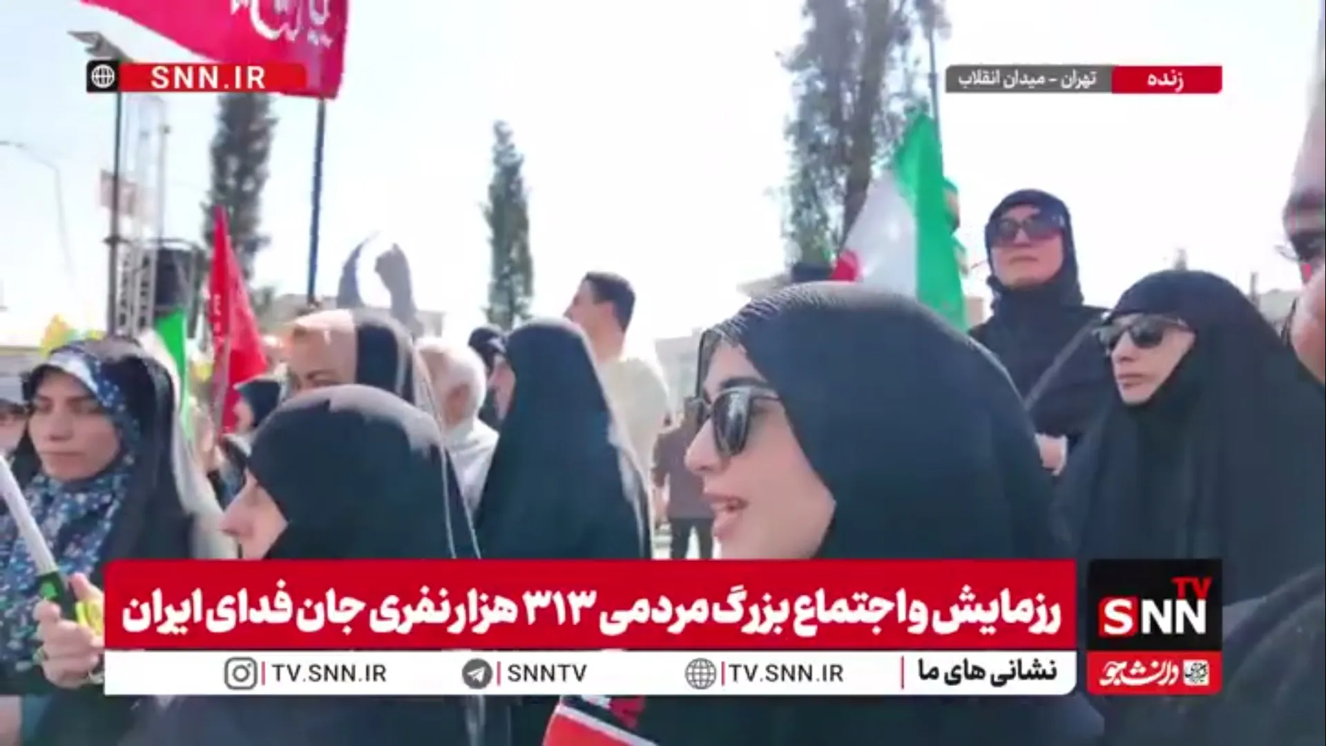 دختران ایرانی هم در صف جان‌فدایان ایران ایستاده‌اند