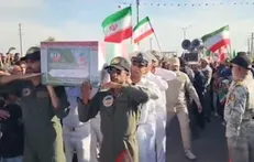 تشییع باشکوه پیکر مطهر شهید علیرضا عسکری در هشت‌بندی