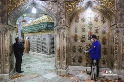 ضدعفونی کردن حرم حضرت فاطمه معصومه(س)
