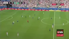 گل چهارم انگلیس به فرانسه با دبل بوکایو ساکا در دقیقه 1+45 / انگلیس 4 - 0 فرانسه