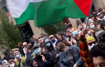 تجمع اعتراضی دانشجویان دانشگاه کنکوردیا کانادا در حمایت از فلسطین و مخالفت با ادامه تجاوز به غزه