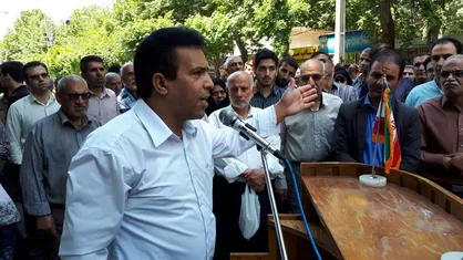 برگزاری تریبون آزاد توسط دانشجویان بسیجی پردیس کرج دانشگاه تهران در حاشیه مراسم روز قدس