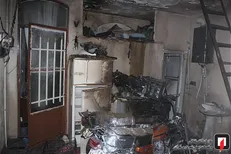 مصدومیت مرد جوان در آتش سوزی منزل مسکونی +عکس