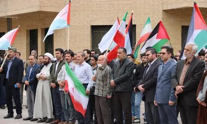 اجتماع دانشگاهیان دانشگاه زنجان در حمایت از مردم مظلوم غزه