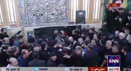 انجام مناسک تدفین شهید سردار موسوی در حرم حضرت عبدالعظیم حسنی(ع)
