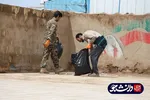 خدمت رسانی دانشجویان خوزستانی به سیل زدگان اسکان داده شده در یادمان شهدای هویزه